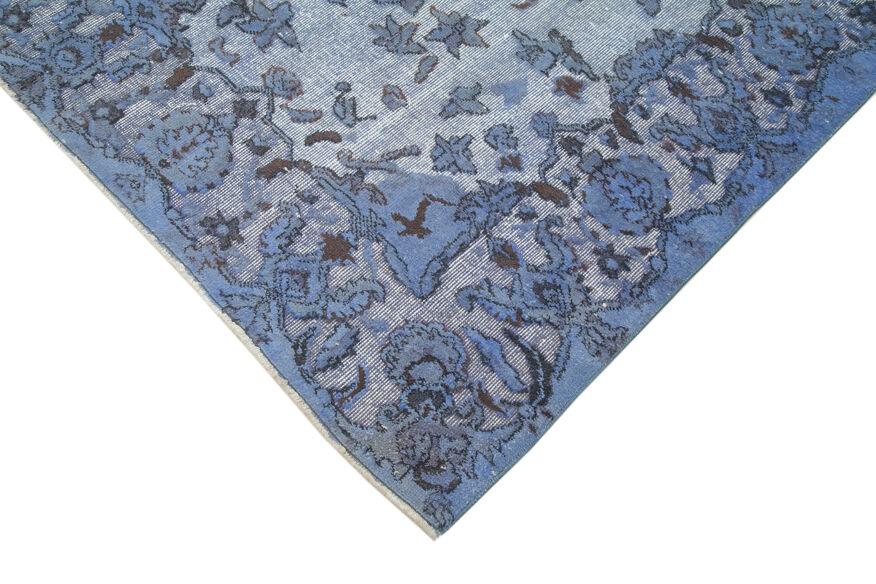 Handmade unique Anatolian blue rug