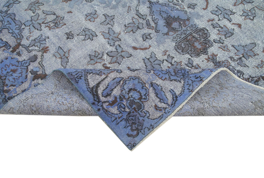 Handmade unique Anatolian blue rug