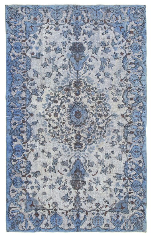 Handmade unique Anatolian blue rug