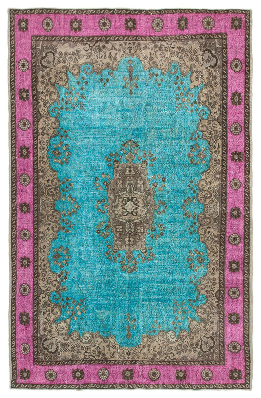 Handmade Anatolian turquoise rug