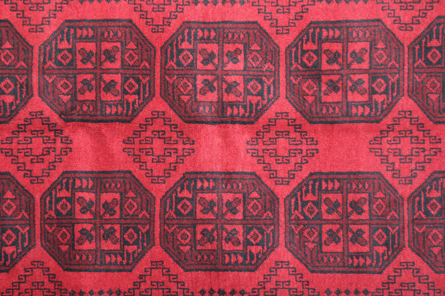 Vintage Red Wool Traditional Ziegler Rug