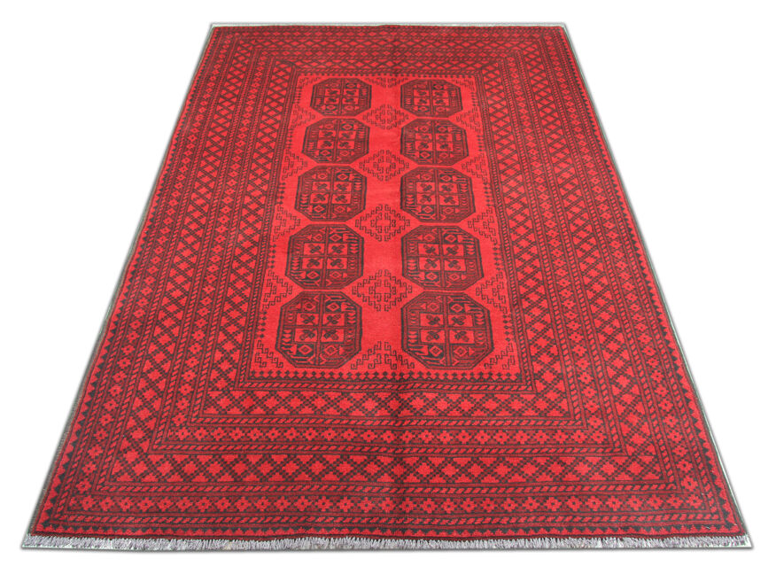 Vintage Red Wool Traditional Ziegler Rug