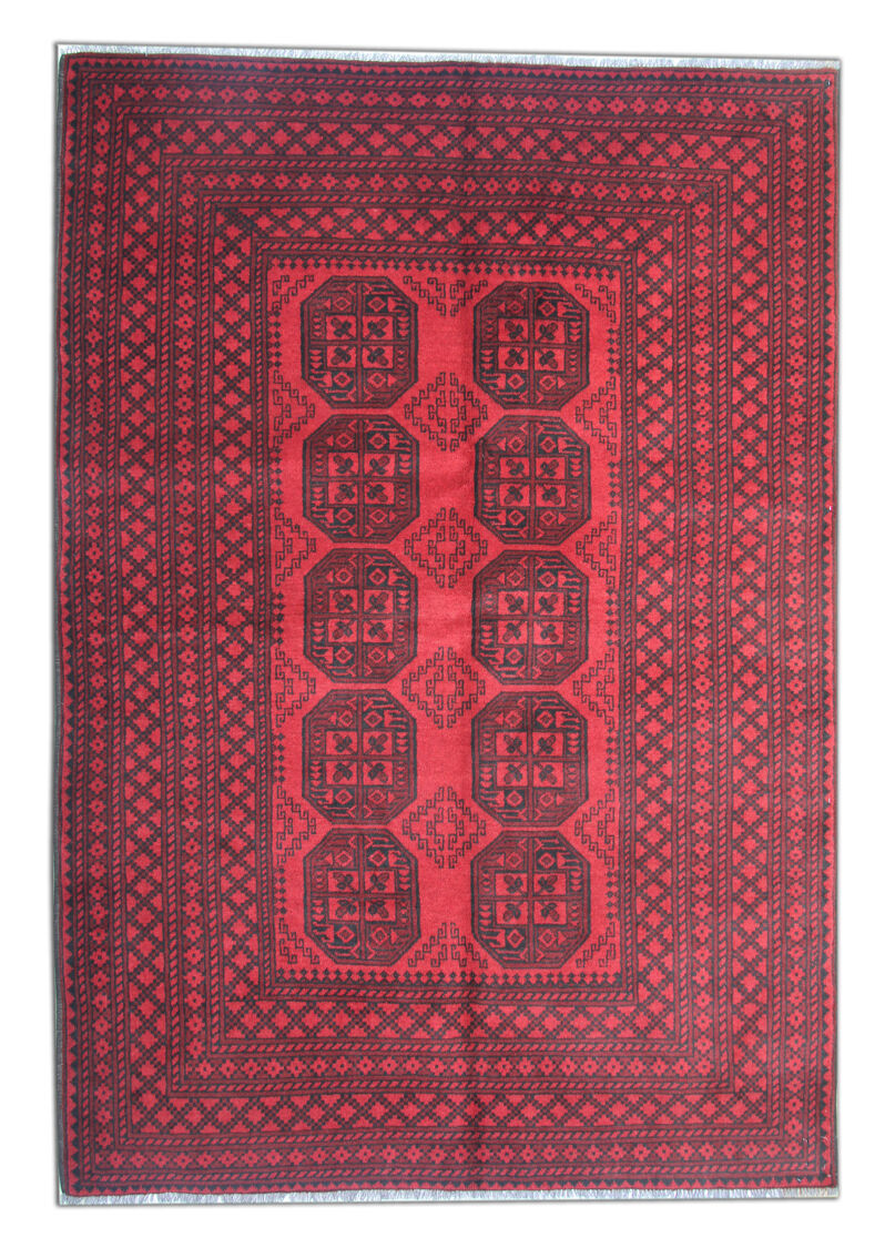 Vintage Red Wool Traditional Ziegler Rug